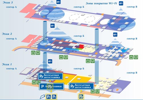схема расположения парковок в аэропорту Пулково1